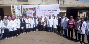 فى إطار &quot;مبادرة بداية جديدة لبناء الإنسان&quot; :  جامعة بنها تنظم قافلة بيطرية بقرية ميت كنانة بطوخ