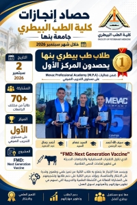 سبتمبر في كلية الطب البيطري – جامعة بنها.. شهر من الإنجاز والعطاء